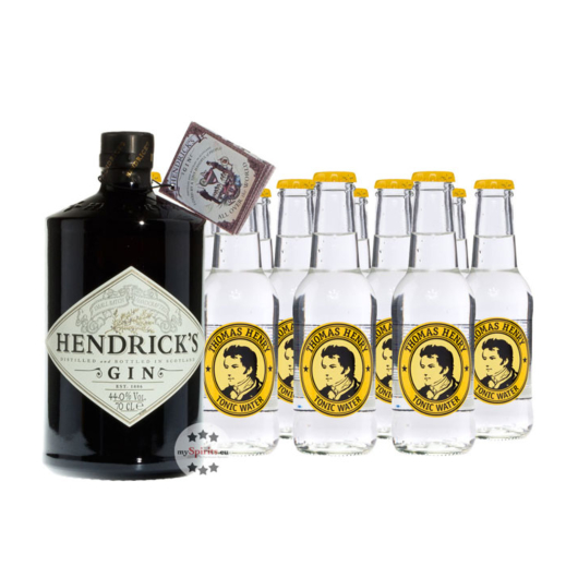 Hendrick’s Small Batch Gin (44% Vol., 0,7 L) & 11 x Thomas Henry Tonic Water (0,2 L) inkl. 1,65 € Pfand