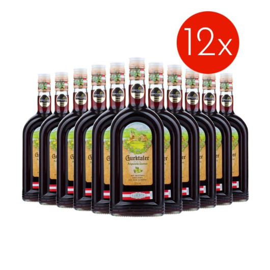 Gurktaler Alpenkräuter Likör / 27 % Vol. / 12 x 1,0 Liter 