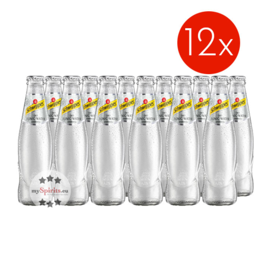 12 x Schweppes Dry Tonic Water / alkoholfrei / 12 x 0,2 Liter-Flasche inkl. 1,20 € Pfand