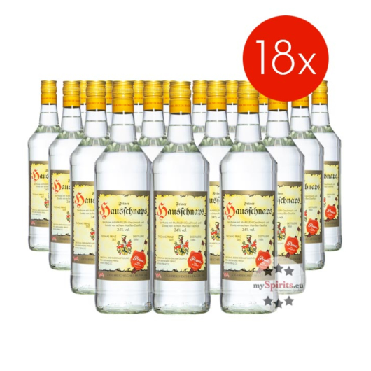 18 x Prinz: Hausschnaps / 34 % vol / 18 x 1,0 Liter-Flasche