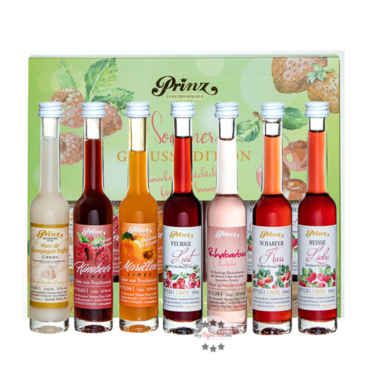 Prinz: Geschenk-Set “Die kleinen Sommerlichen“ Probierset / 15 & 16 % Vol. / 7 x 0,04 Liter-Flaschen