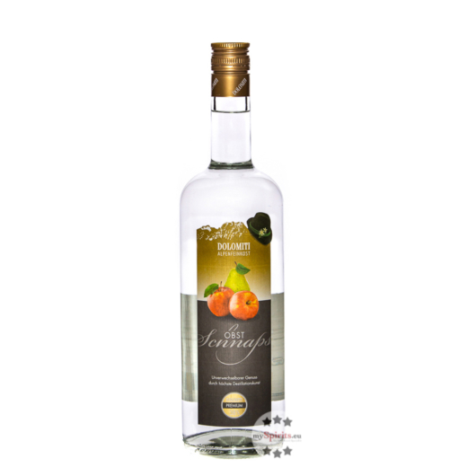 Dolomiti Obstschnaps / 38 % Vol. / 1,0 Liter-Flasche