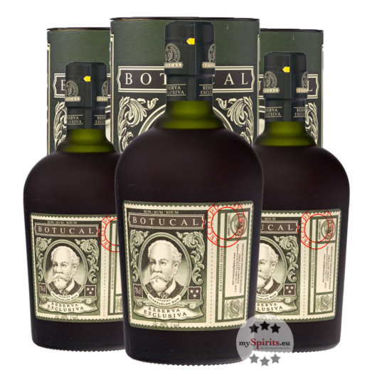 3 x Botucal Reserva Exclusiva Rum / 40 % Vol. / 3 x 0,7 Liter-Flasche in Geschenkdose