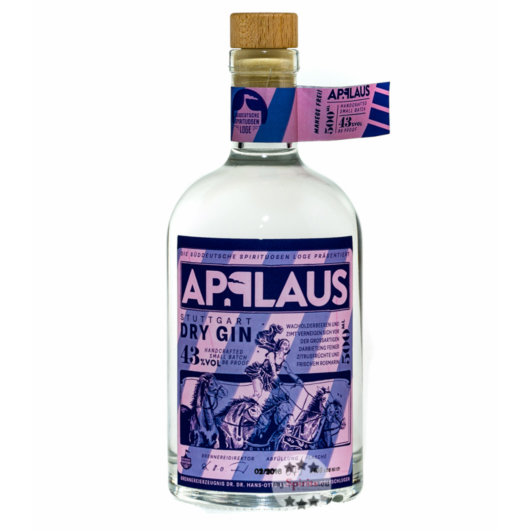 Applaus Stuttgart Dry Gin / 43 % Vol. / 0,5 Liter