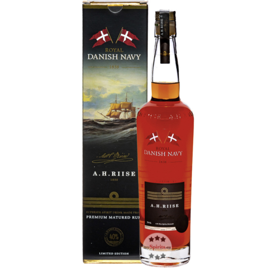 A.H. Riise Royal Danish Navy Spirit Drink (Rum-Basis) / 40 % Vol. / 0,7 Liter-Flasche in Geschenkkarton