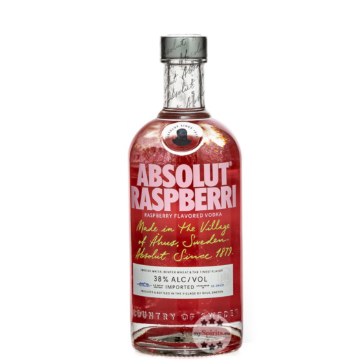 Absolut Raspberri Raspberry Flavored Vodka / 38 % Vol. / 0,7 Liter-Flasche