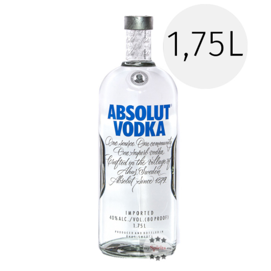 Absolut Vodka Magnum / 40 % Vol. / 1,75 Liter-Flasche