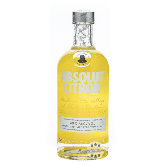 Absolut Vodka Citron / 40 % Vol. / 0,7 Liter-Flasche