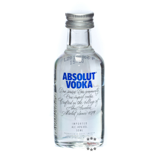 Absolut Vodka Mini / 40 % Vol. / 0,05 Liter-Flasche