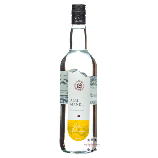 Alm Mand’l Obst Schnaps / 35 % Vol. / 1,0 Liter-Flasche