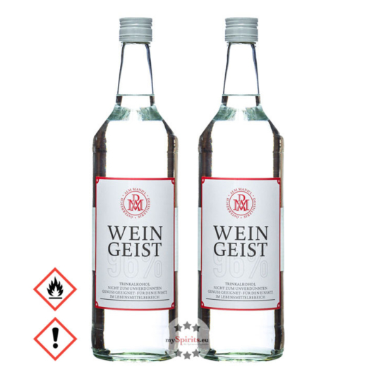 Alm Mand'l: Weingeist / 96 % Vol. / 2 x 1,0 Liter - Flasche