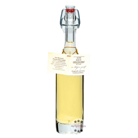 Prinz: Alte Haus-Zwetschke im Holzfass gereift / 41 % Vol. / 0,2 Liter-Flasche