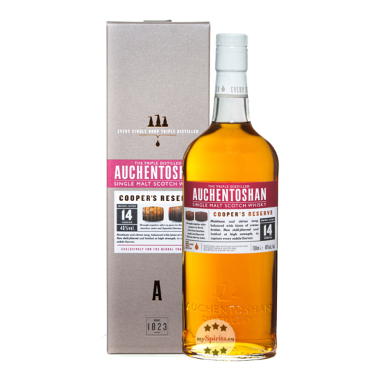 Auchentoshan Cooper's Reserve 14 Jahre Single Malt Scotch Whisky / 46 % Vol. / 0,7 Liter-Flasche in Geschenkkarton