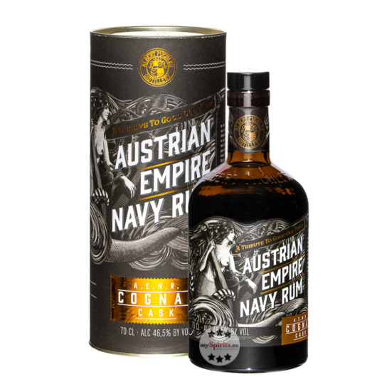 Austrian Empire Navy Rum A.E.N.R. Cognac Cask / 46,5 % Vol. / 0,7 Liter-Flasche in Geschenkdose