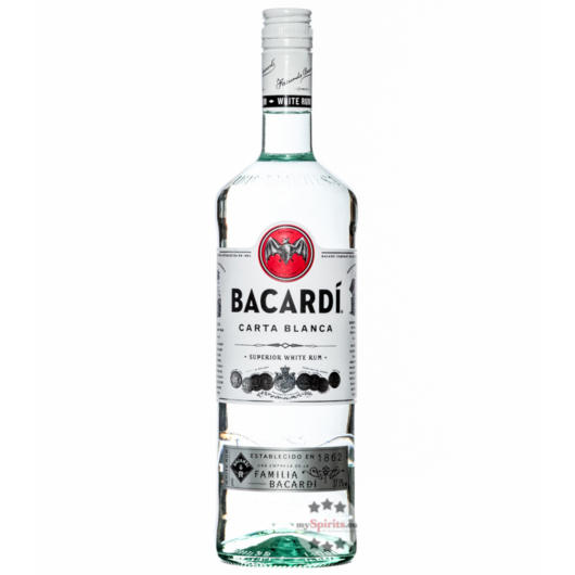 Bacardi Carta Blanca Superior White Rum / 37,5 % Vol. / 1,0 Liter-Flasche