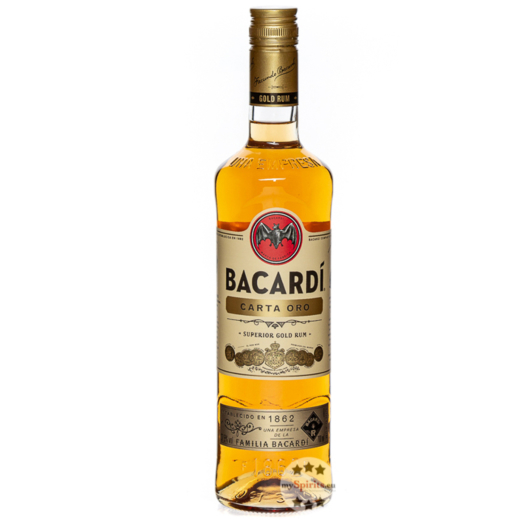 Bacardi Carta Oro Superior Gold Rum / 37,5% Vol. / 0,7 Liter-Flasche