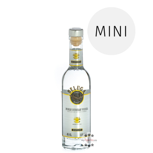 Beluga Noble Russian Vodka Miniatur / 40 % Vol. / 0,05 Liter-Flasche