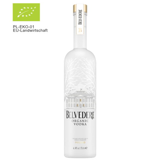 Belvedere Organic Vodka Bio Großflasche mit LED-Licht / 40 % Vol. / 1,75 Liter-Flasche
