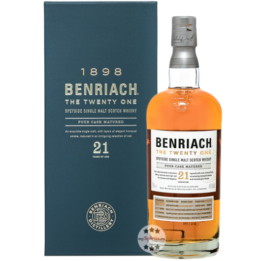 Benriach 21 The Twenty One Speyside Single Malt Scotch Whisky / 46 % vol / 0,7 Liter in Geschenkbox