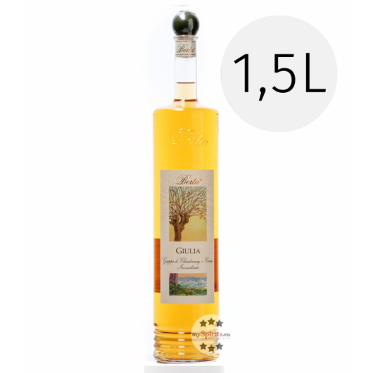 Distillerie Berta Giulia - Grappa di Chardonnay e Cortese Invecchiata / 40 % vol. / 1,5 L Flasche 