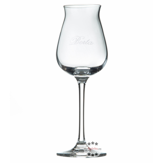 Destillerie Berta Grappa-Glas Kelchglas mit Stiel / 2 cl Eichstrich / H: ca. 17 cm