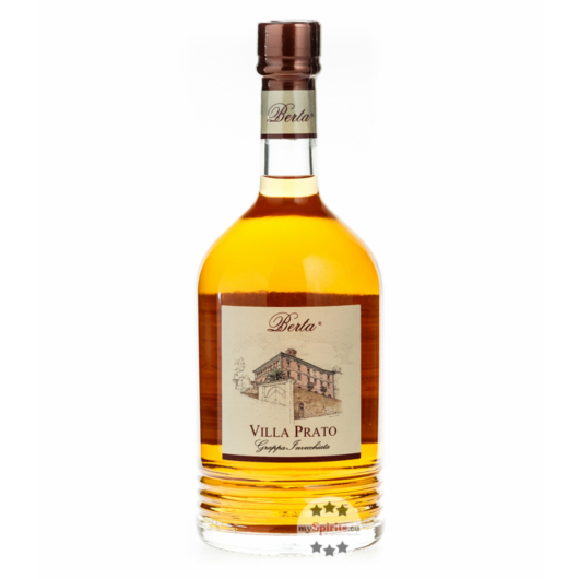 Distillerie Berta Villa Prato - Grappa Invecchiata / 40 % vol. / 1,0 Liter-Flasche in der Holzkiste