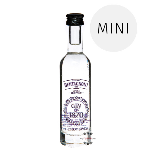 Bertagnolli Gin 1870 Blueberry Dry Gin Mini / 40 % vol / 0,05 Liter-Flasche 