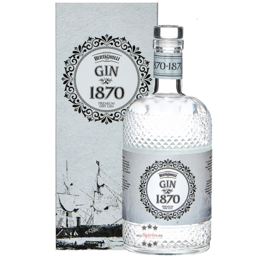 Bertagnolli Gin 1870 Premium Dry Gin / 40 % Vol. / 0,7 Liter-Flasche in Geschenkbox