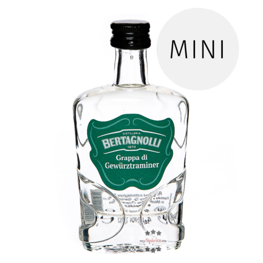 Bertagnolli Grappa di Gewürztraminer Mini / 42 % vol / 0,05 Liter-Flasche