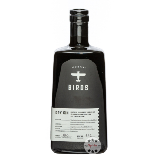 Birds Adventure Birds Dry Gin / 42 % Vol. / 0,5 Liter-Flasche