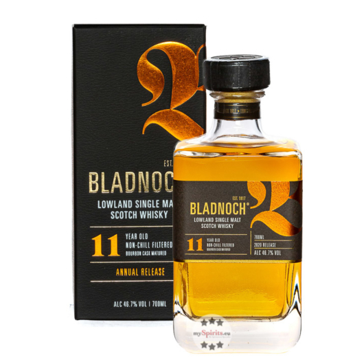 Bladnoch 11 Year Old Lowland Single Malt Scotch Whisky / 46,7 % Vol. / 0,7 Liter-Flasche in Geschenkkarton