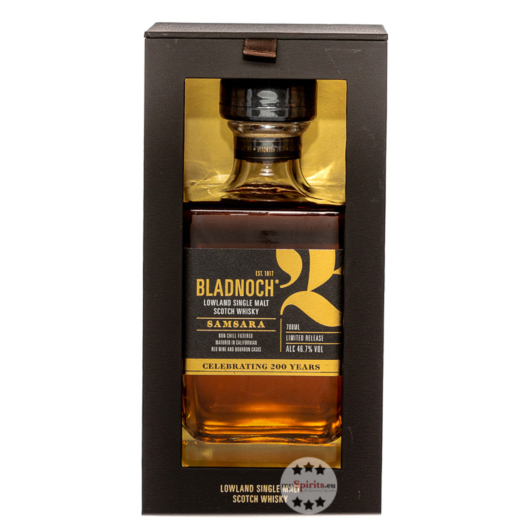 Bladnoch Samsara Lowland Single Malt Scotch Whisky / 46,7 % Vol. / 0,7 Liter-Flasche in Geschenkkarton