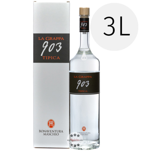 Bonaventura Maschio: La Grappa 903 Tipica Doppelmagnum / 45 % Vol. / 3,0 Liter-Flasche in Karton