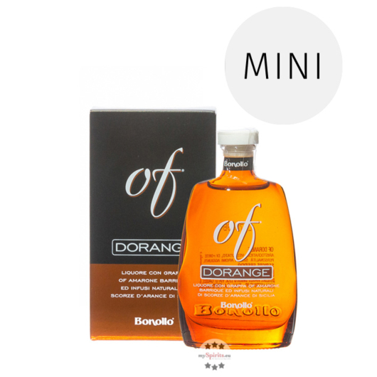 Bonollo: Dorange of Liquore Likör mit Grappa und Orange / 40 % Vol. / 0,05 Liter-Flasche