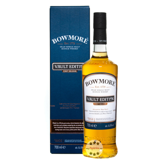 Bowmore Vault Edition Atlantic Sea Salt Islay Single Malt Scotch Whisky / 51,5 % Vol. / 0,7 Liter-Flasche in Geschenkkarton