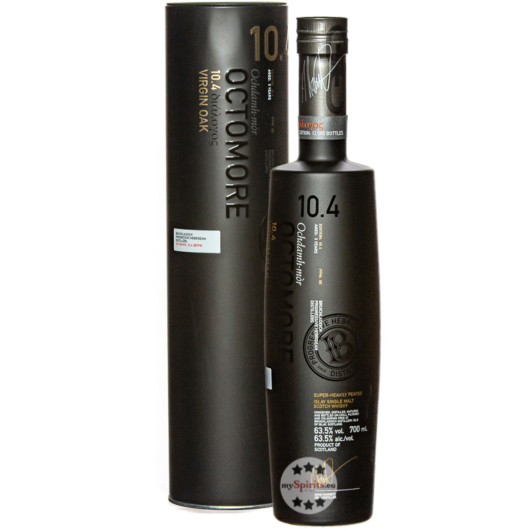 Bruichladdich Octomore 10.4 Islay Single Malt Scotch Whisky / 63,5 % Vol. / 0,7 Liter in Geschenkdose