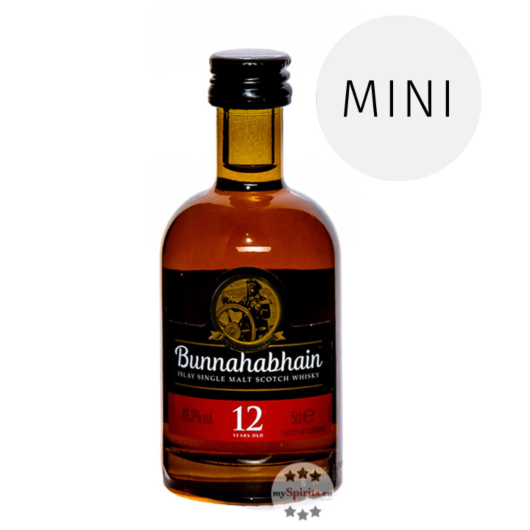 Bunnahabhain 12 Jahre Islay Single Malt Scotch Whisky Miniatur / 46,3 % Vol. / 0,05 Liter-Flasche