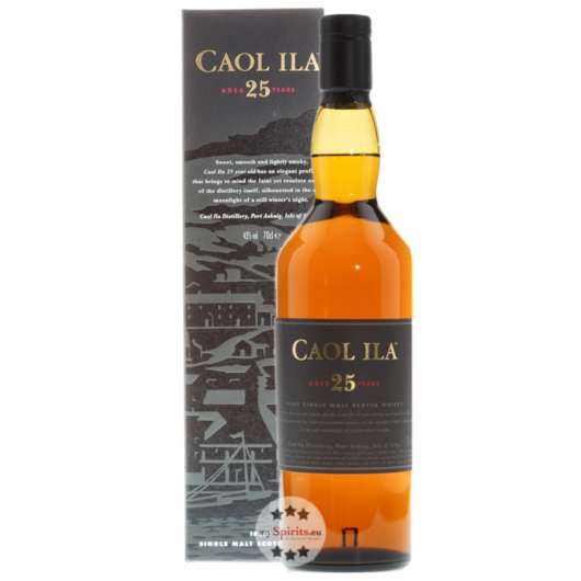 Caol Ila 25 Jahre Islay Single Malt Scotch Whisky / 43 % Vol. / 0,7 Liter-Flasche im Karton