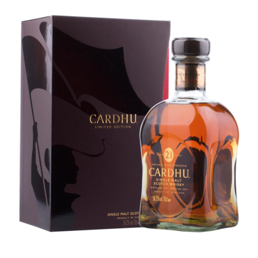 Cardhu Whisky 21 Jahre Single Malt Scotch Speyside Whisky in Fassstärke / 54,2% Vol. / 0,7 L Flasche