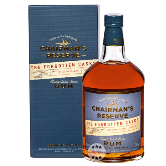 Saint Lucia Distillers Chairman's Reserve The Forgotten Casks Rum / 40 % Vol. / 0,7 Liter-Flasche in Geschenkbox