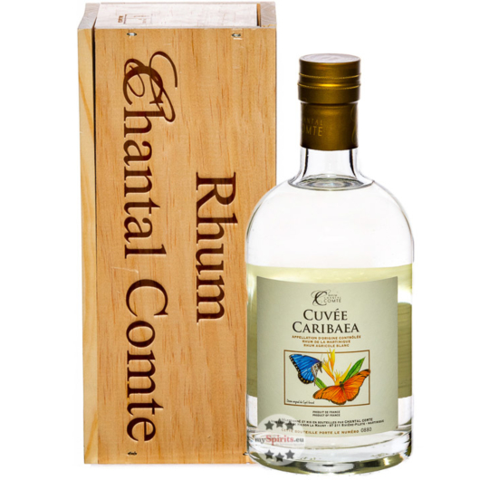 Chantal Comte Cuvée Caribaea Rhum Blanc Agricole / 50 % Vol. / 0,7 Liter-Flasche in Holzschatulle