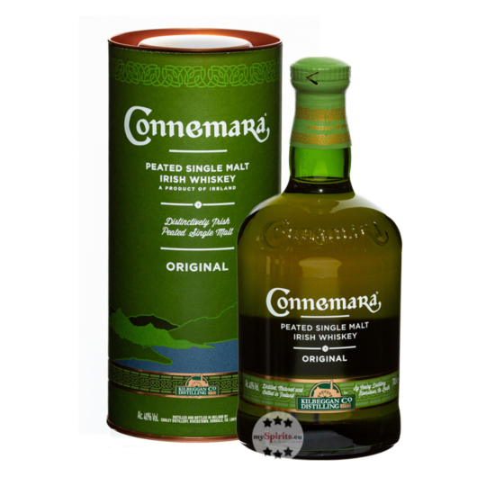 Connemara Peated Single Malt Irish Whiskey Original / 40 % vol / 0,7 Liter-Flasche in Geschenkdose