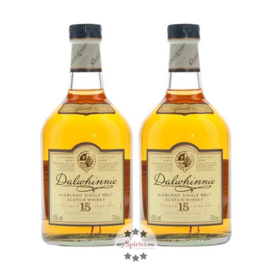 2 x Dalwhinnie 15 Jahre Whisky Vorteilspack / 43 % Vol. / 2 x 0,7 Liter-Flasche