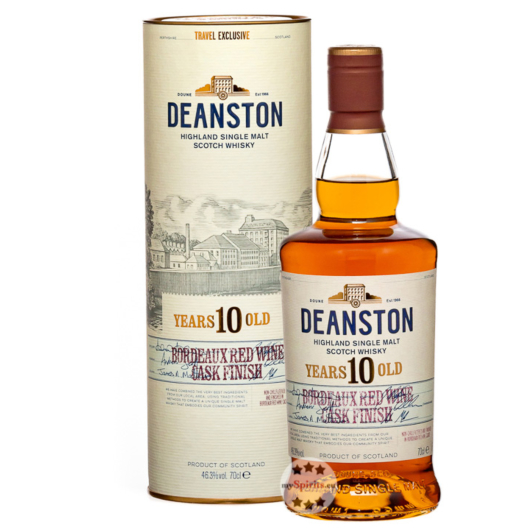 Deanston 10 Years Bordeaux Red Wine Cask Highland Single Malt Whisky / 46,3 % Vol. / 0,7 Liter-Flasche in Geschenkdose