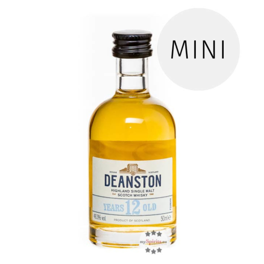 Deanston 12 Years Highland Single Malt Scotch Whisky Miniatur / 46,3 % Vol. / 0,05 Liter-Flasche