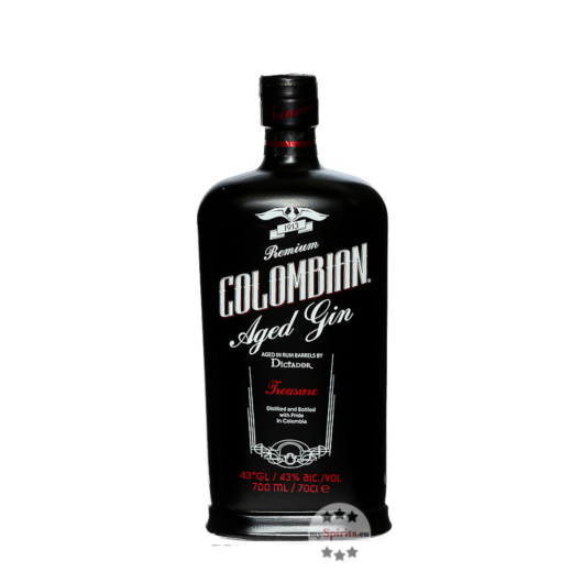 Dictador Premium Colombian Aged Gin Treasure Black / 43 % Vol. / 0,7 Liter-Flasche
