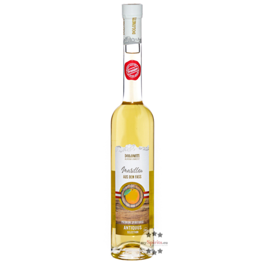 Dolomiti Antiquus Marillen-Schnaps / 36 % Vol. / 0,5 Liter-Flasche