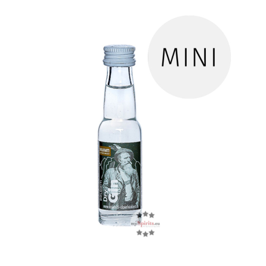 Dolomiti Alpenfeinkost: Dolomitenmann Dry Gin Mini / 42 % Vol. / 0,02 Liter-Flasche