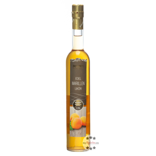 Dolomiti Alpenfeinkost Marillenlikör Liquore Alle Albiccocche / 15 % vol. / 0,5 Liter-Flasche