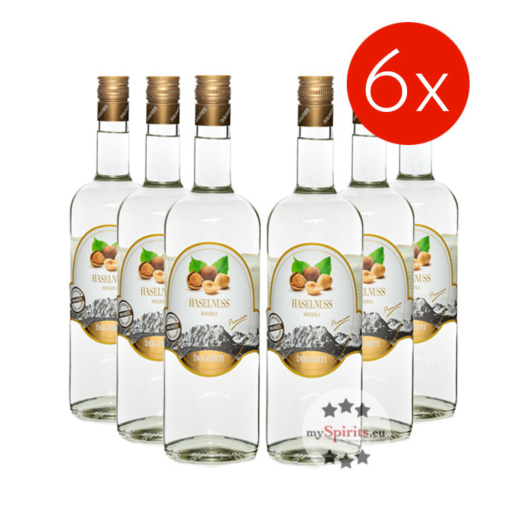 6 x Dolomiti: Haselnuss Premium / 40 % Vol. / 6 x 1 Liter Flasche